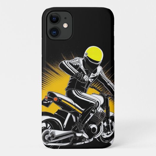 🌃 都市を疾走するバイクライダー Case-Mate iPhoneケース (裏面)