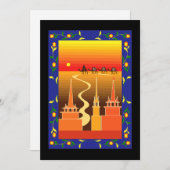 都市を越えるラクダ 招待状 (正面/裏面)