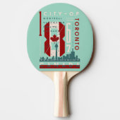 都市アイコン：カナダの都市のお祝い 卓球ラケット (裏面)