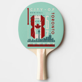 都市アイコン：カナダの都市のお祝い 卓球ラケット