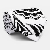 都市アステカな白黒タイ ネクタイ (ロール)