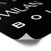 都市イタリアンタイポグラフィポスター ポスター (角)