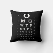 都市ギーク辞書の視力検査表の枕 クッション (裏面)