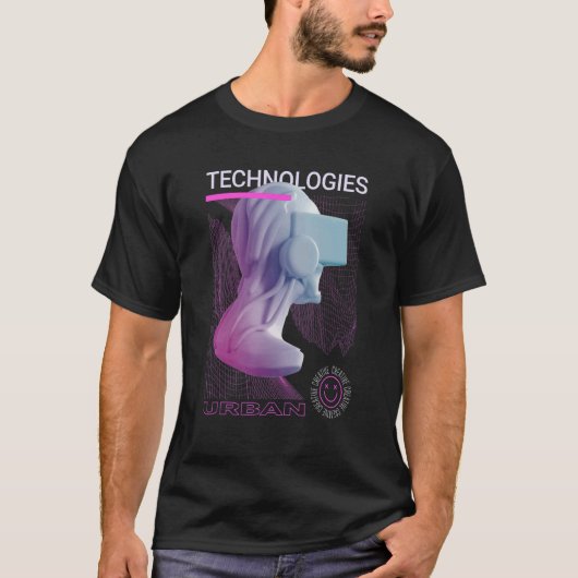 都市クリエイティブゲーム仮想現実の未来 Tシャツ (正面)
