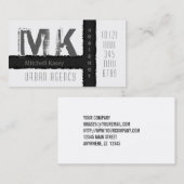 都市グランジなデザインの紫色およびタンの名刺 名刺 (正面/裏面)