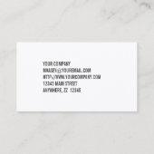 都市グランジなデザインの紫色およびタンの名刺 名刺 (裏面)