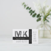 都市グランジなデザインの紫色およびタンの名刺 名刺 (スタンド正面)