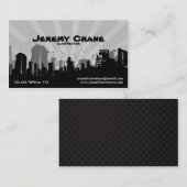 都市グランジな都市景観-白 名刺 (正面/裏面)