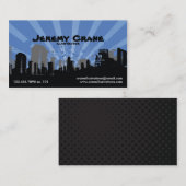 都市グランジな都市景観-青 名刺 (正面/裏面)