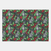 都市グランジインスパイア壁の赤と緑の穴 ラッピングペーパーシート (正面2)