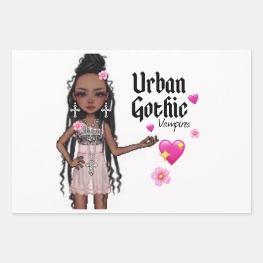 都市ゴシック様式のギフトラップ7 ラッピングペーパーシート (正面)