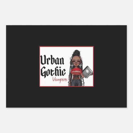 都市ゴシック様式のバンパイアーギフトラップ10 ラッピングペーパーシート (正面)