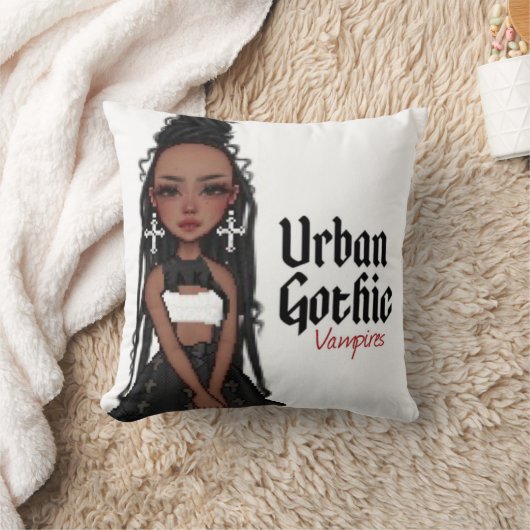 都市ゴシック様式のバンパイア枕 クッション (ブランケット)