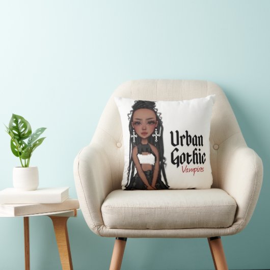 都市ゴシック様式のバンパイア枕 クッション (椅子)