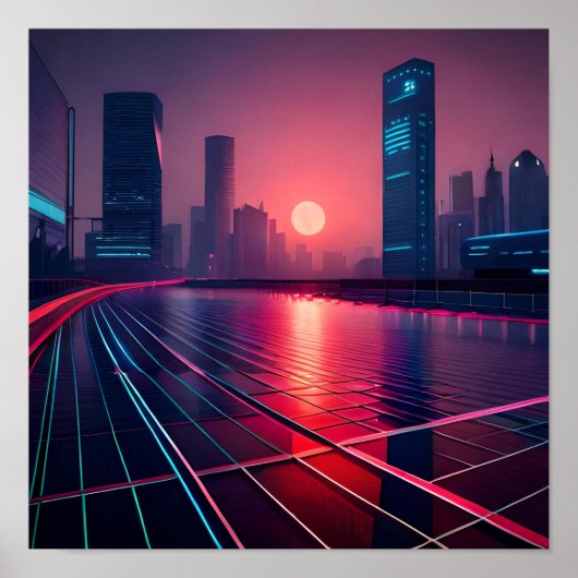 都市サイバーパンクフィールドポスター ポスター (正面)