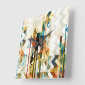 都市シェブロンII スクエア壁時計 (傾斜)