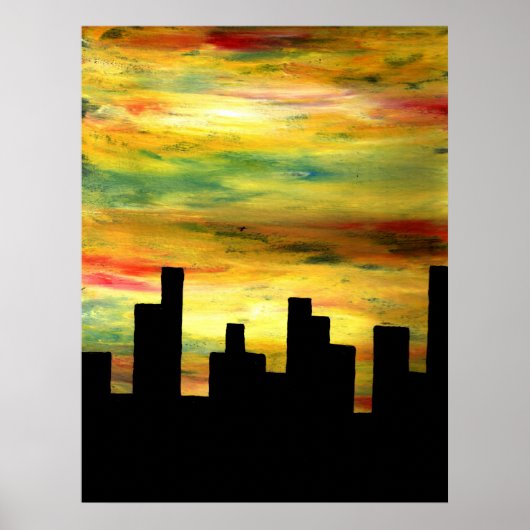 都市シルエット ポスター (正面)