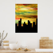都市シルエット ポスター (キッチン)