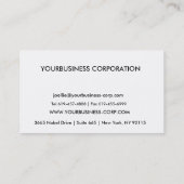 都市スカイラインのシルエットの虹の泡 名刺 (裏面)