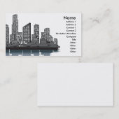 都市スカイラインの名刺の背景 名刺 (正面/裏面)