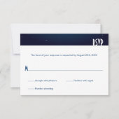 都市スカイラインの披露宴の応答だけRSVP 出欠カード (正面)