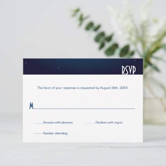 都市スカイラインの披露宴の応答だけRSVP 出欠カード (スタンド正面)
