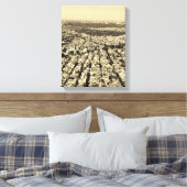 都市スカイラインの空中写真 キャンバスプリント (インサイチュ (寝室))