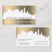 都市スカイラインフェイク金ゴールドメタリック  名刺 (正面/裏面)