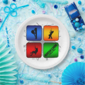 都市スタイルに上るすばらしい山 ペーパープレート (パーティー)