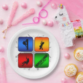 都市スタイルに上るすばらしい山 ペーパープレート (パーティー)