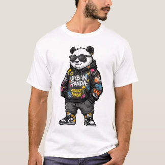 都市パンダストリートビーストグラフィティパーカー漫画 Tシャツ