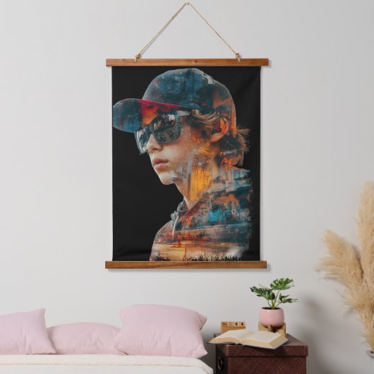 都市ビベダブル暴露 吊り下げ型タペストリー (寝室)