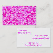 都市ピンクのカムフラージュの名刺 名刺 (正面/裏面)