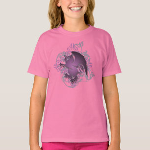 都市ファンタジーのプラムグリフィンのグランジな子供のTシャツ Tシャツ