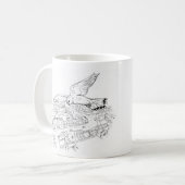 都市マグ上のKestrel コーヒーマグカップ (正面左)