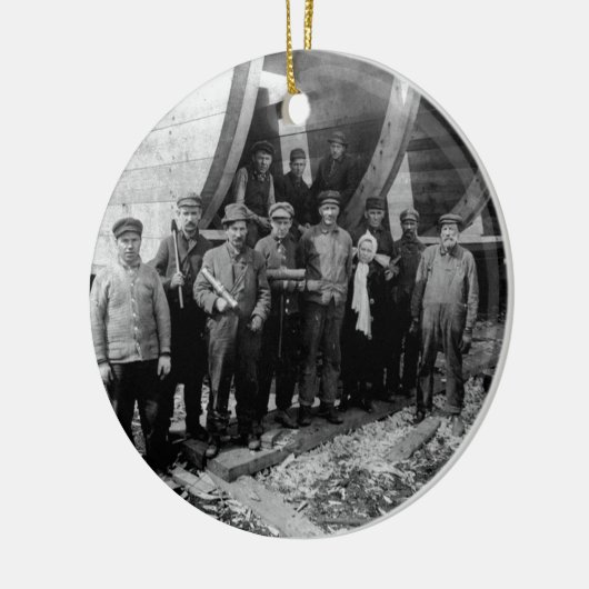 都市ミシガン州の海洋ヴィンテージの造船技師 セラミックオーナメント (左)