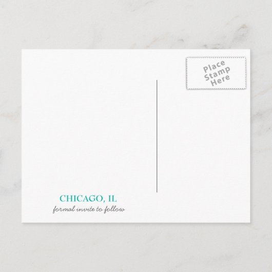 都市モダンの街並み日付はがきを保存 案内ポストカード (裏面)