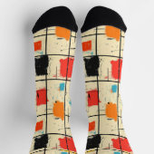 都市モダンブラシ付き抽象芸術デザイン ソックス (上部)