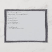 都市モダン写真枠卒業用はがき 案内ポストカード (裏面)