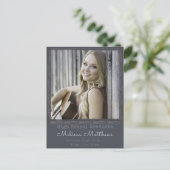 都市モダン写真枠卒業用はがき 案内ポストカード (スタンド正面)