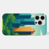 都市モダン景観 iPhoneケース (裏面横)