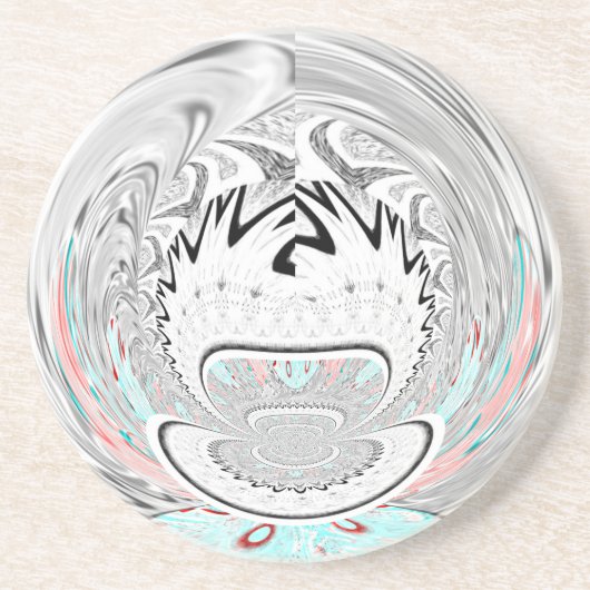 都市モダン植物模様 コースター (正面)