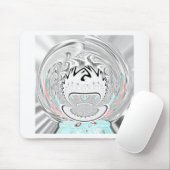 都市モダン植物模様 マウスパッド (マウス)