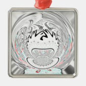 都市モダン植物模様 メタルオーナメント (正面)