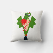 都市モンス、ベルギーの緑ドラゴン クッション (裏面)