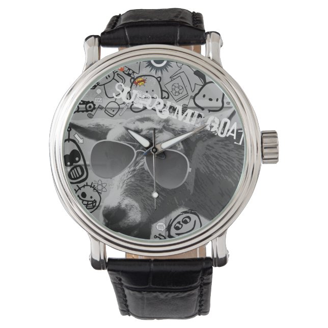都市ヤギ時計 腕時計 (正面)