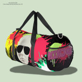 都市ユニーククールスタイルスプレーのイラストレーション ダッフルバッグ