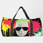 都市ユニーククールスタイルスプレーのイラストレーション ダッフルバッグ (正面)