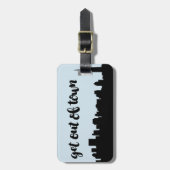 都市ラインが付いている町の荷物のラベルから出て下さい ラゲッジタグ (正面縦)