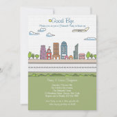 都市ライン告別のパーティの招待状 招待状 (正面)